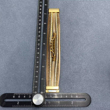 Brown Sparkling Rhinestones Multi-layer Leather Bracelet