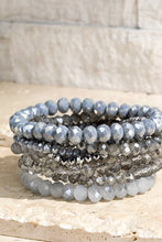 Hematite Glass Bead 9 Set Bracelet