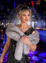 Grey Flapper faux fur stole wrap