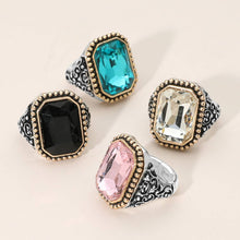 Turquoise Rectangle Stone Stretch Ring