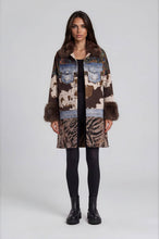 Mixed Media Faux Fur Statement Coat