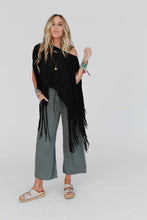 Black Showstopper Fringe Top