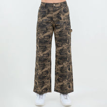 Olive Camo High Waist Wide Leg Straight Pants