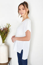 White Short Dolman Sleeve Light Weight Venti Top