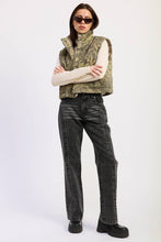 Olive Tan Camo Puffer Vest