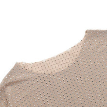 Beige Sheer Long-Sleeve Slim Fit Top