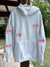 Pearl Grey Embroidered Bow Sunkissed Coconut Hoodie