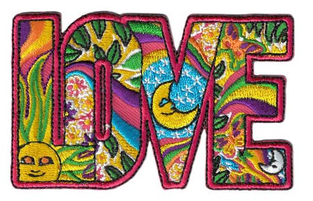 Love Psychedelic Letters Patch