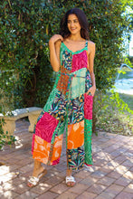Wildflower Patchwork Sleeveless Adjustable Romper