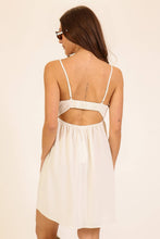 Cream Airflow Tie-Front Cutout Mini Dress