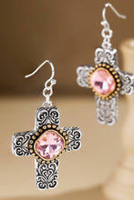 Silver Tailored Filigree Cross Earring