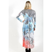 Long Sleeve Rhinestone Maxi Dress