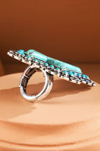 Western Hand Stone Cross Ring: SBTQ-TURQUOISE