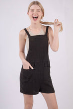 Burnt Orange Mineral Washed Double Gauze Overall Romper