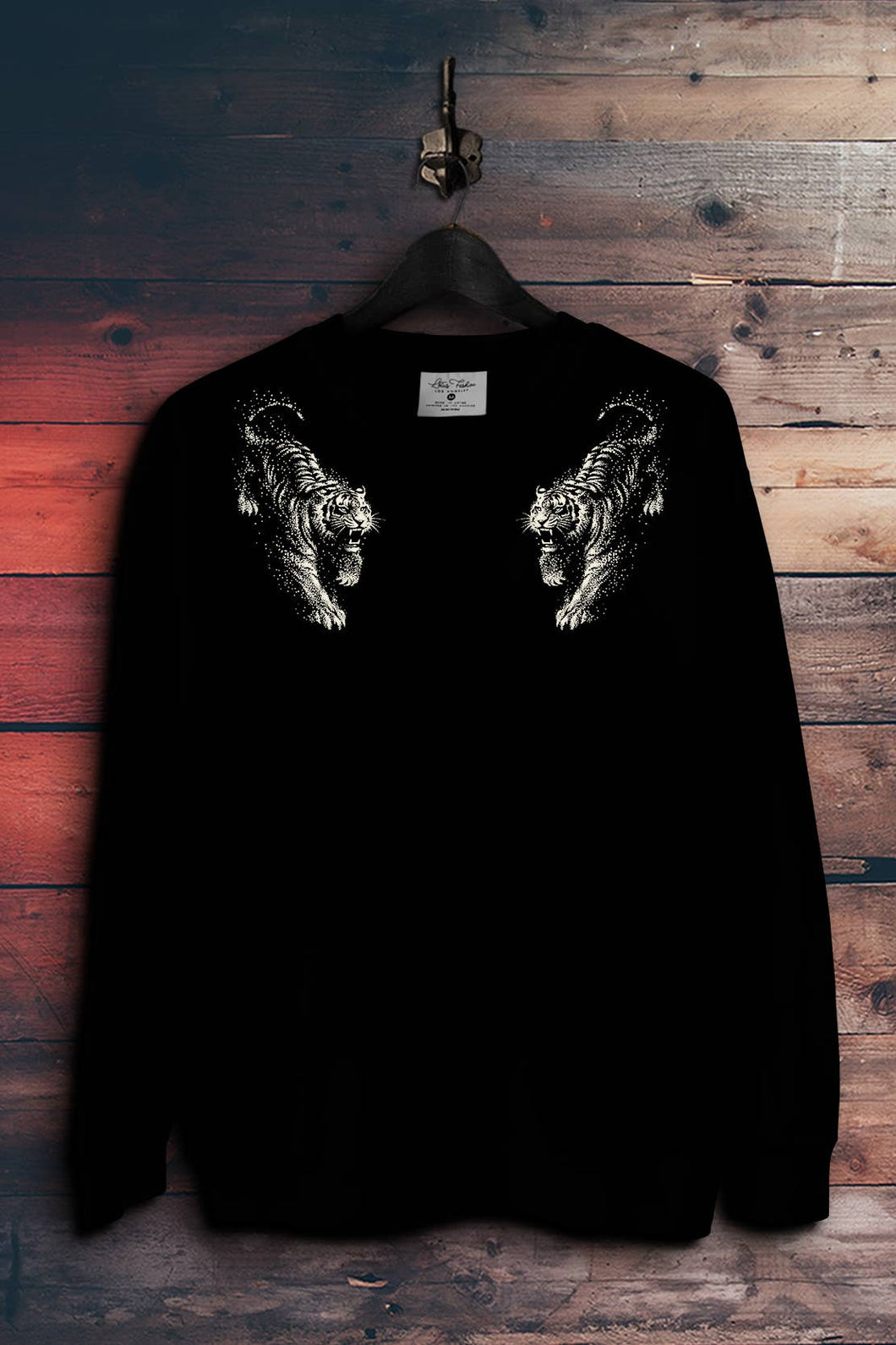 Black Two Tigers Sweatshirts