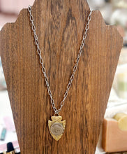 Brass Arrowhead Buffalo Nickel Silver Metal Chain Necklace