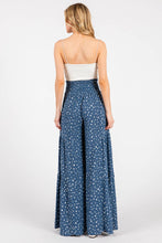 Denim Off White Woven Dot Waist Bow Tie Pants