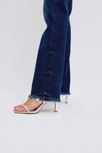Dark Mid Rise Straight Leg with Fray Hem Judy Blue Jeans