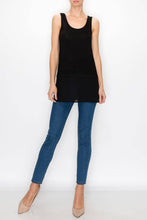 Black Chiffont Layer Tank Top