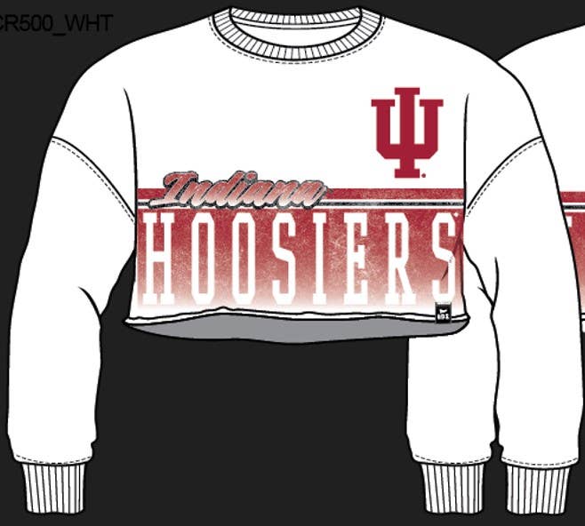 White Indiana Conway Crop Cropped Longsleeve