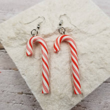Christmas Candy Cane Sweet Earrings: Green