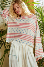 Ivory Multi Long sleeve striped star thin sweater Pol Top