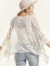 White Shoulder Boat Neck Crochet Lace Blouse