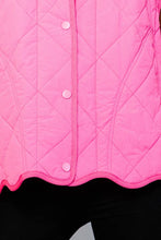 Pink Quilted Vest With A Down-filled