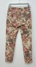 Beige Floral Reversible Denim Venti Pants