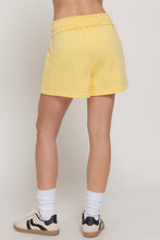 Yellow Contrast Folded Waistband Sweat Shorts