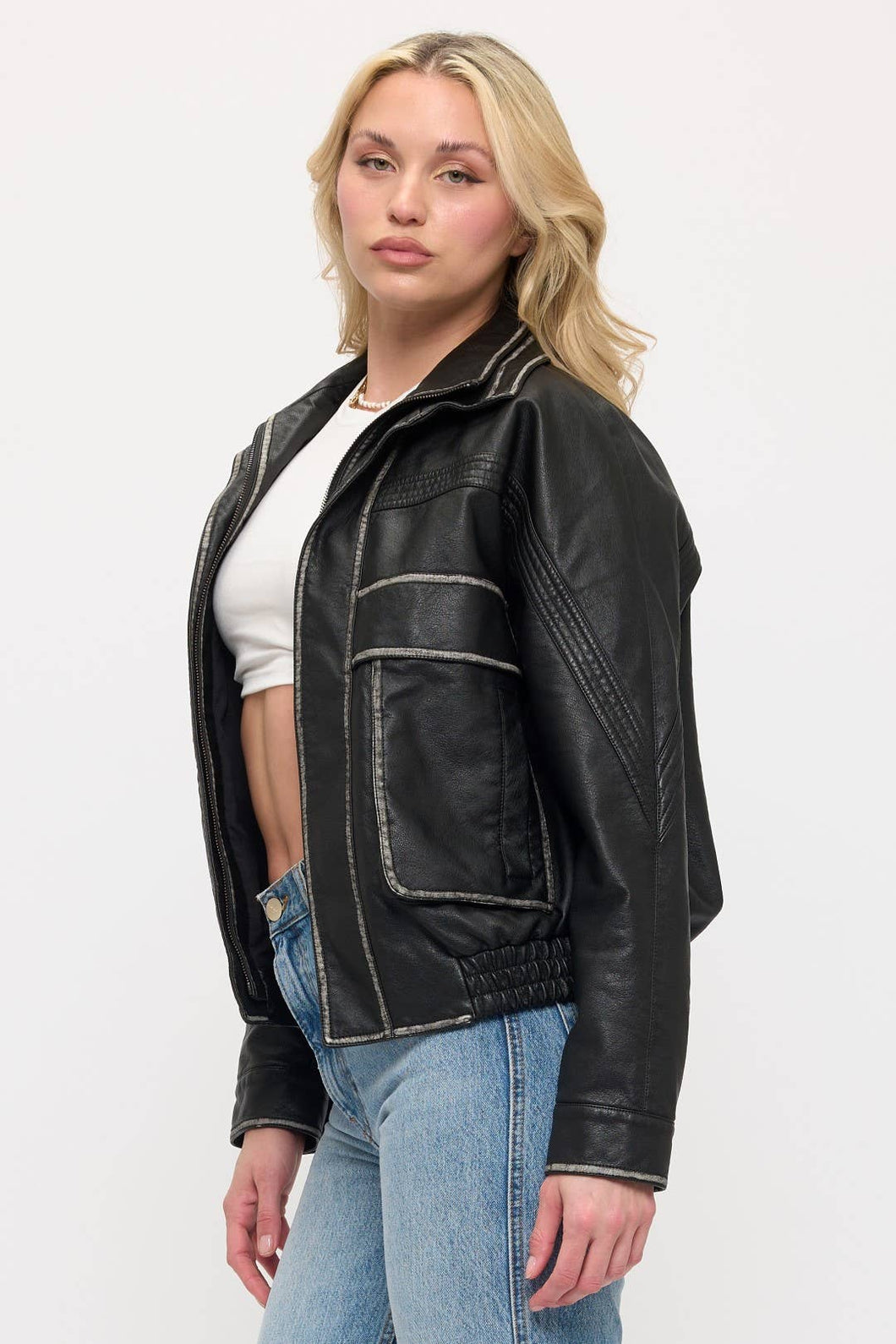 Black Navigator Tech Oversized Jacket