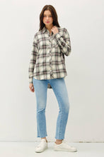 Jade Oversized Cotton Flannel Shirt