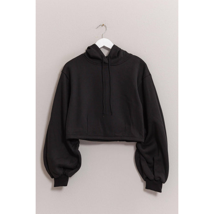 Fleece French Terry Hood HYFVE Pullover: Black