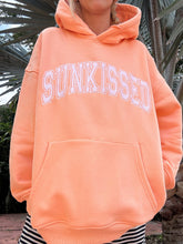 Sherbet Orange Varsity Embroider Sunkissed Hoodie