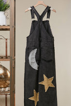 Black Moon and Star Patchwork Overalls