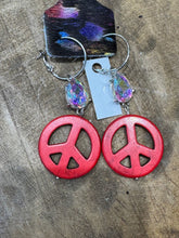 Orange Earrings-peace