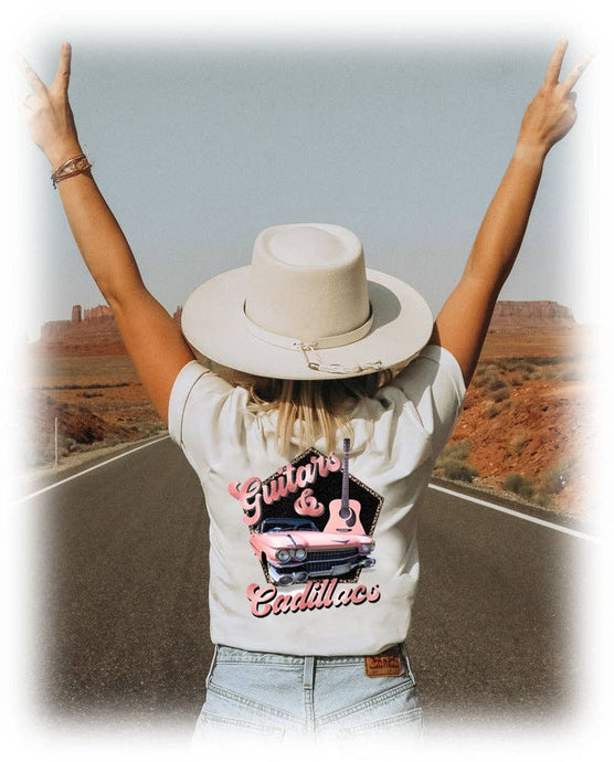 Heather Cool Grey Guitars & Cadillacs Tee