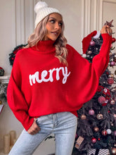 Red casual christmas pullover sweater