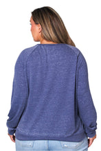 Navy Plus Long Sleeve Rib Cuff & Hem Sweatshirt