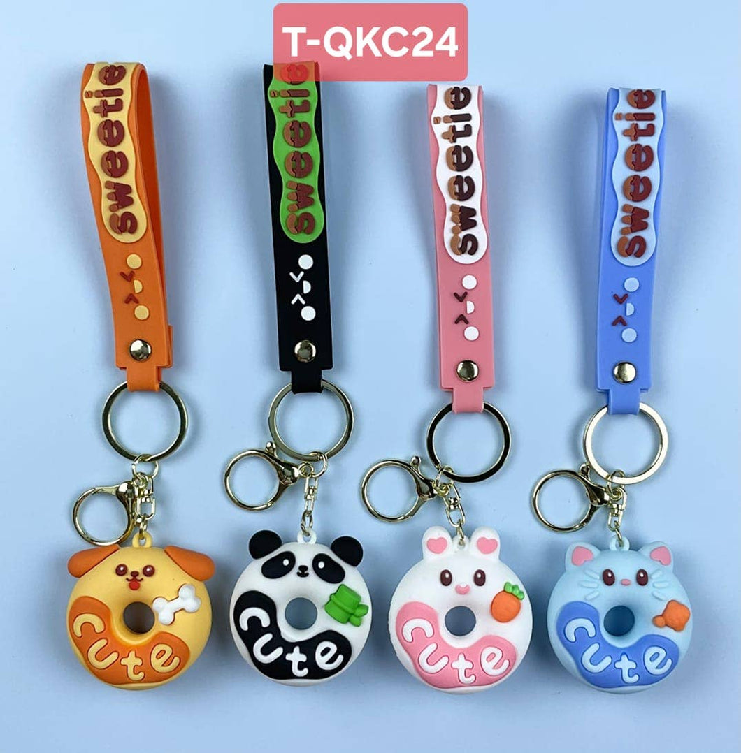 Assorted Donut Animal Keychain & Wristlet Bag Charm