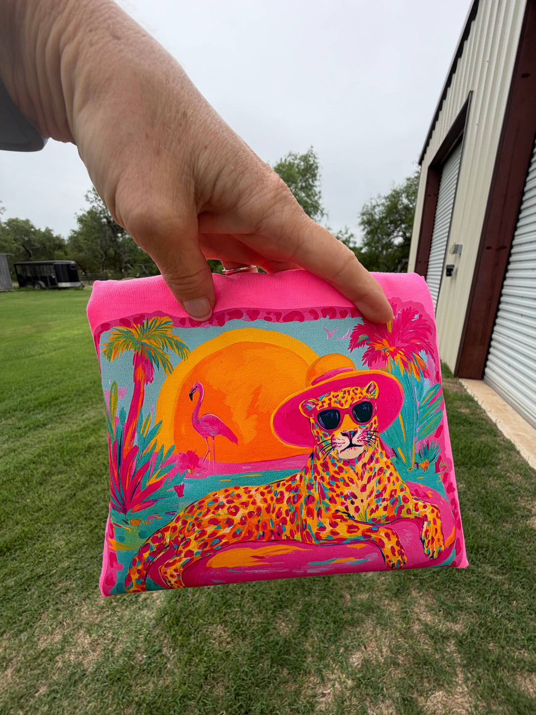 Neon Pink Wild Cheetah Graphic Tee