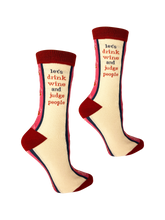 Lets Drink Wine and Judge People Women's Socks