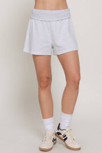 Grey Marl Contrast Folded Waistband Sweat Shorts