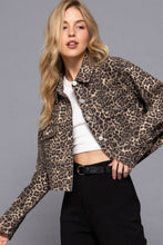 Taupe Brown Animal Printed Cotton Twill Jacket