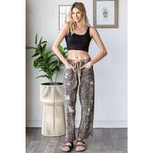 Brown Leopard Washed Distressed Oli+Hali Pants