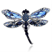 Blue Dragonfly  Alloy Rhinestone Brooch