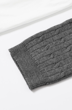 Charcoal Ligne Élégante Long Sleeve Top