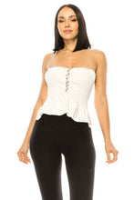 White Tube Top with Rhinestones