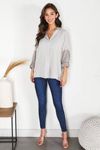 Stone Collared Button Down Oversized Venti Top