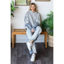 Grey Denim Two Tone Washed Contrast Oversized Oli+Hali Jeans